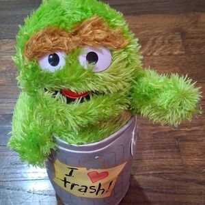 Sesame Street Green Oscar the Grouch Stuffed Toy